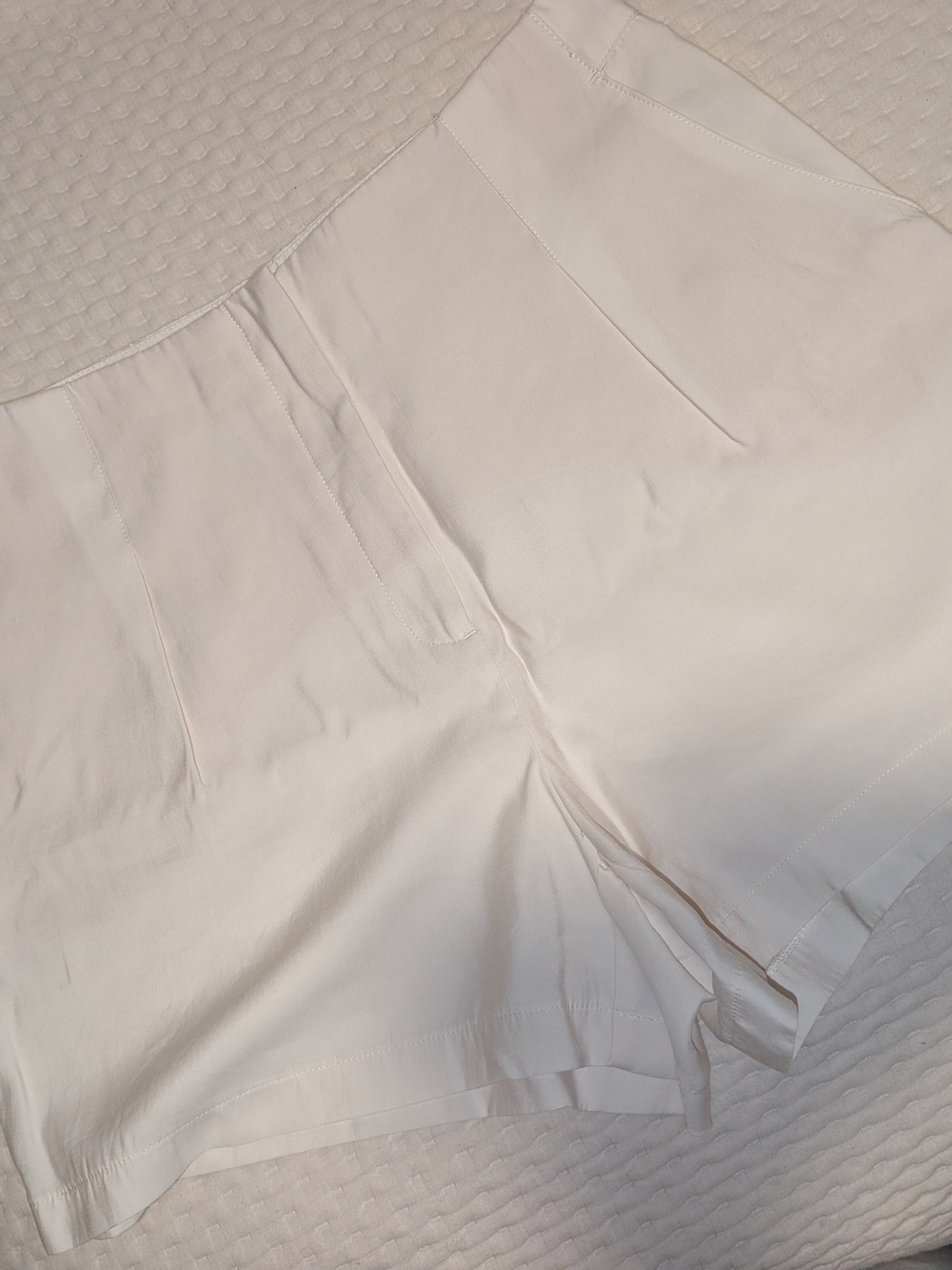 Dynamite White High-Waist Dressy Shorts